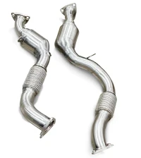 Cayenne 957 3.6 ve 4.8T (2003- 2011) İçin Özel - Fit Paslanmaz Çelik Egzoz İniş Borusu Isı Yalıtımı